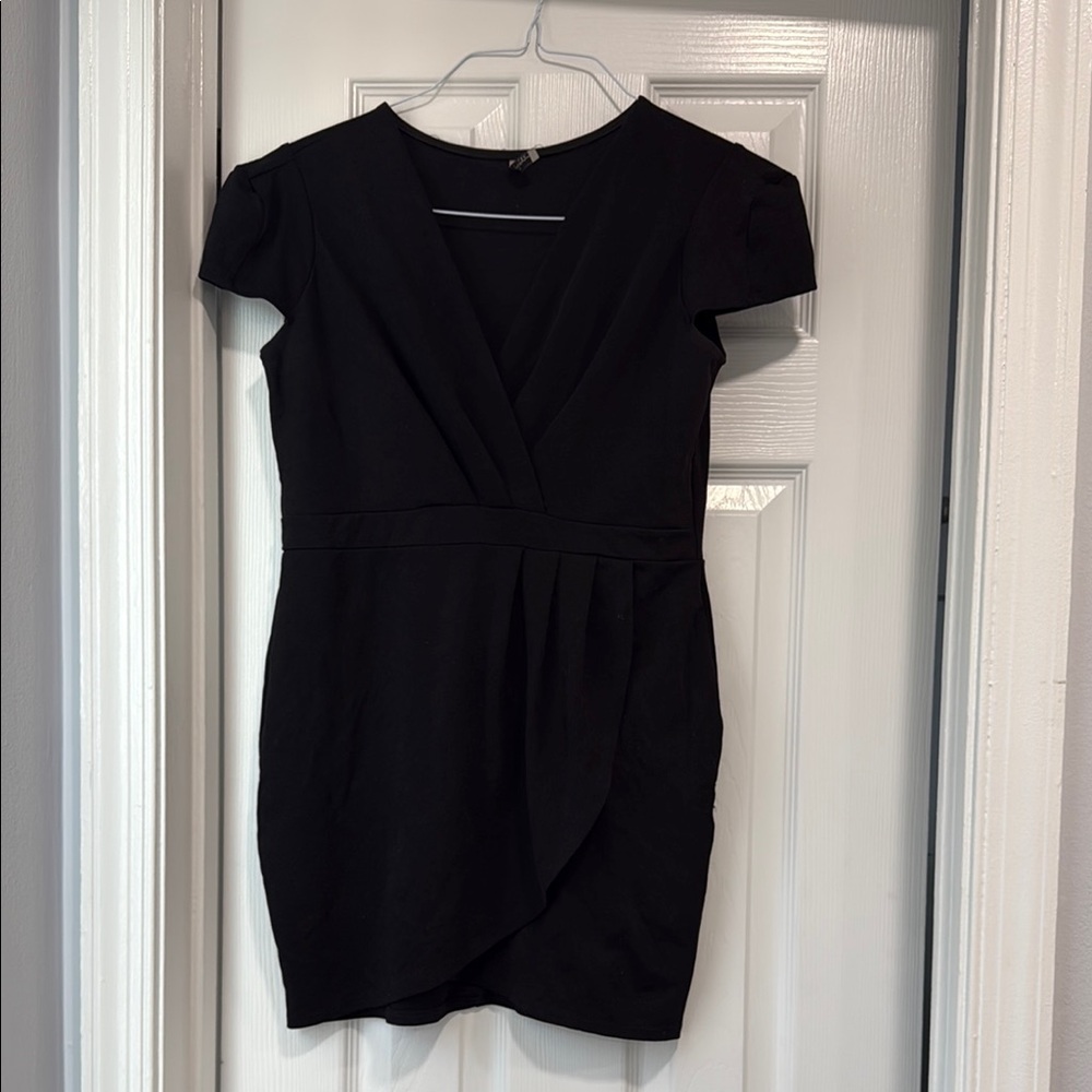 Elegant Black Wrap Dress